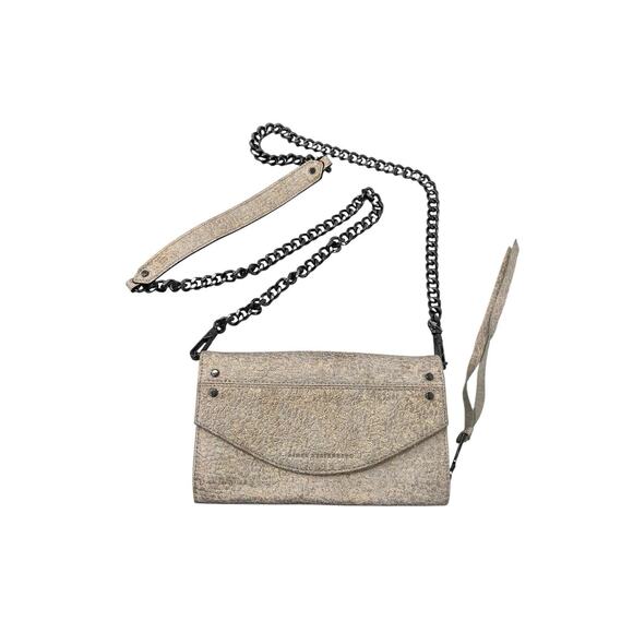 Aimee Kestenberg Delancey Crossbody Purse Wallet Chain Ivory Gold Iridescent - Picture 1 of 12